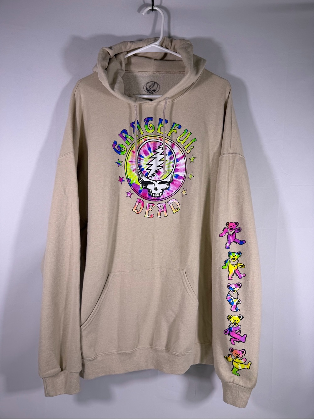Grateful Dead Tie Dye Dancing Bears Graphic Hoodie 2XL